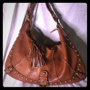 Isabella Fiore brown leather hobo bag